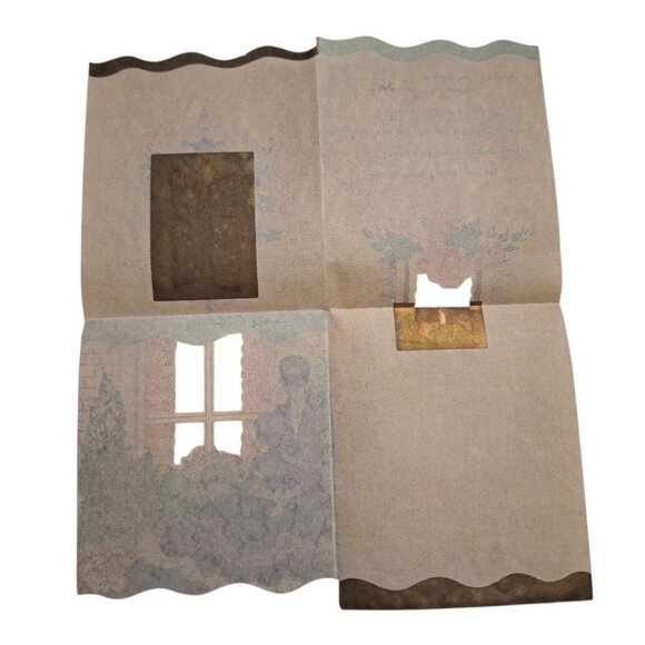 Birthday‎ Greetings To Mother Vintage Card 1950s Folded Paper Flowers Embossed - Picture 5 of 6